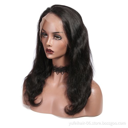 body wave Brazilian 100% Virgin Human Hair Full Lace Frontal Wig